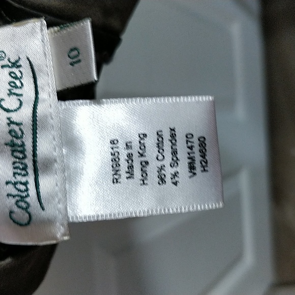 Coldwater Creek, Size 10 pants, dark green - Picture 4 of 4